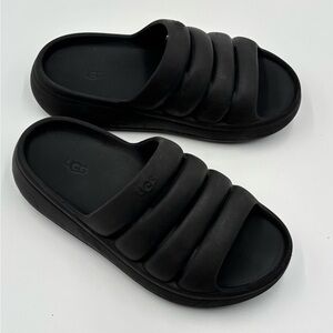 UGG Black Slide Sandals size youth 3